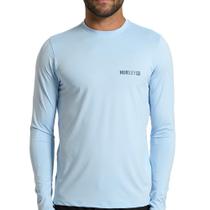 Camiseta Hurley Surf Manga Longa Sticker SM26 Azul Claro