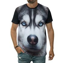Camiseta Husky Siberiano Rosto Cachorro Animal De Estimação