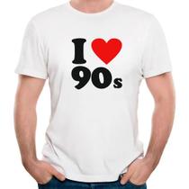 Camiseta i love the 90 amo os anos 90 presente criativo