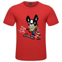 Camiseta ICON Man Sports confortável de manga curta 80% algodão