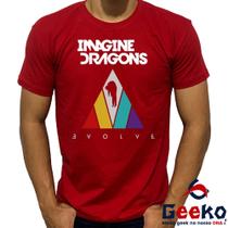 Camiseta Imagine Dragons 100% Algodão Evolve Geeko