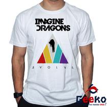 Camiseta Imagine Dragons 100% Algodão Evolve Geeko