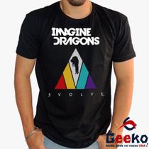 Camiseta Imagine Dragons 100% Algodão Evolve Rock Indie Alternativo Geeko