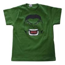 Camiseta Incrível Hulk Vingadores Marvel Blusa Infantil Super Herói Maj017 BM