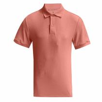 Camiseta Individual Gola Polo Básica Regular Laranja Claro