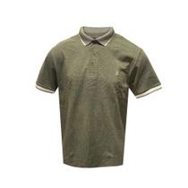 Camiseta Individual Polo Verde Militar Com Friso