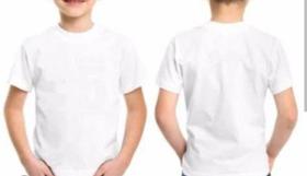 Camiseta Infantil 100% poliéster Branca