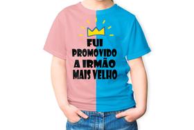 Camiseta Infantil 10726 Irmão mais velho Chá de Bebê Chá Revelação