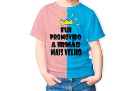 Camiseta Infantil 10726 Irmão mais velho Chá de Bebê Chá Revelação - Primus