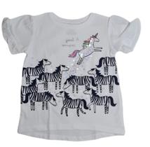 Camiseta infantil 12 meses carters unicornio com lantejoula - baby