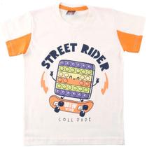 Camiseta Infantil 1Bigo Street Rider cor Creme