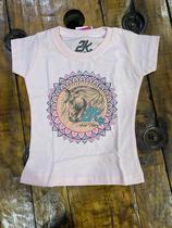 Camiseta infantil 2k cavalo rosa