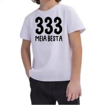 Camiseta Infantil 333 Meia Besta Camiseta Infantil 333 Meia Besta