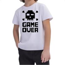 Camiseta Infantil 8 Bits Game Over Camiseta Infantil 8 Bits Game Over
