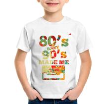Camiseta Infantil 80's Baby 90's made me - Foca na Moda