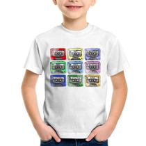 Camiseta Infantil 80's Cassette Tapes - Foca na Moda