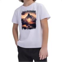 Camiseta Infantil A fé move montanhas 1 Camiseta Infantil A fé move montanhas 1