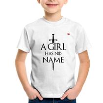 Camiseta Infantil A girl has no name - Foca na Moda