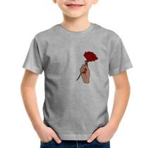 Camiseta Infantil A Rose for you - Foca na Moda