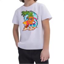 Camiseta Infantil Abacaxi surfista Camiseta Infantil Abacaxi surfista