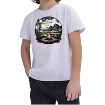 Camiseta Infantil Acampamento fogueira Camiseta Infantil Acampamento fogueira