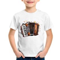 Camiseta Infantil Acordeon Sanfona - Foca na Moda