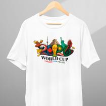 Camiseta Infantil Adulto Copa do Mundo 2026 Aguia Urso Onça Taça 100% Algodão Premium