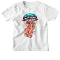 Camiseta Infantil Agua-viva tatuagem estilo old school