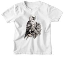Camiseta Infantil Aguia Monocromatica Tatoo Camiseta Infantil Aguia Monocromatica Tatoo