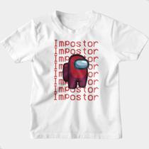 Camiseta Infantil Algodão Personalizada Among Us Impostor