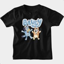 Camiseta Infantil Algodão Personalizada Desenho Bluey Bingo