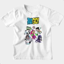 Camiseta Infantil Algodão Personalizada Jovens Titãs Desenho