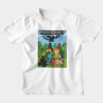 Camiseta Infantil Algodão Personalizada Minecraft Gamer