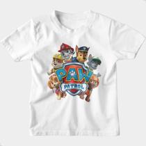 Camiseta Infantil Algodão Personalizada Patrulha Canina