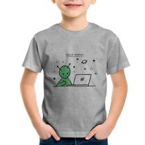 Camiseta Infantil Alien Hello World! - Foca na Moda