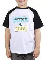 Camiseta infantil amorzinho do titio camisa presente blusa