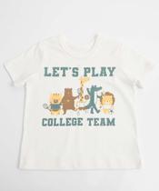Camiseta Infantil Animais MR Tam 1 a 3 Off White-99017 Camiseta Infantil Animais MR Tam 1 a 3 Off White-99017