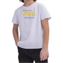 Camiseta Infantil Ano novo 2026 Gratidao