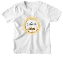 Camiseta Infantil Ano Novo Brasao Amor