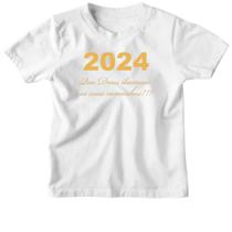 Camiseta Infantil Ano Novo Deus ilumine seus caminhos Camiseta Infantil Ano Novo Deus ilumine seus caminhos