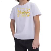 Camiseta Infantil Ano Novo ilumine 2026