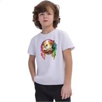 Camiseta Infantil Apanhador de sonhos casal de lobo