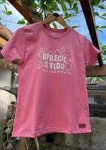Camiseta infantil aprecie rosa Camiseta infantil aprecie rosa