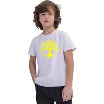 Camiseta Infantil Arvore da vida amarela