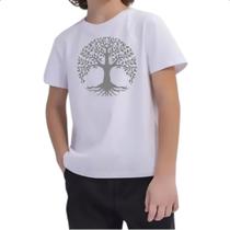 Camiseta Infantil Arvore da vida cinza Camiseta Infantil Arvore da vida cinza