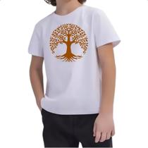 Camiseta Infantil Arvore da vida marrom