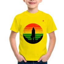 Camiseta Infantil Astronomia Vintage Sunset - Foca na Moda