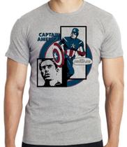 Camiseta infantil até o Plus size capitao america computer