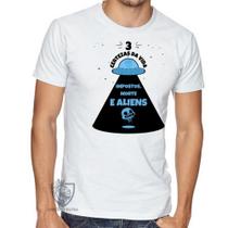 Camiseta infantil até Plus Size 3 Certezas Da Vida Camiseta infantil até Plus Size 3 Certezas Da Vida