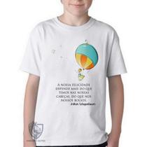 Camiseta Infantil até Plus Size Balao Arthur Schopenhauer Camiseta Infantil até Plus Size Balao Arthur Schopenhauer